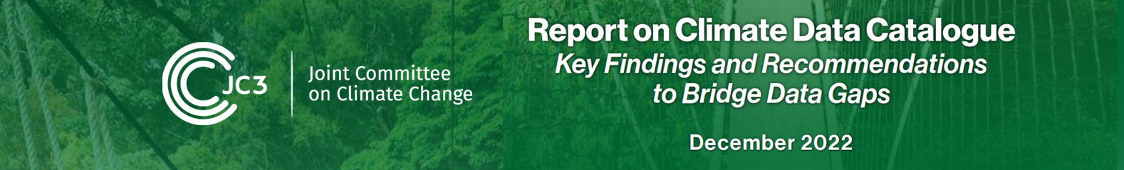 Joint Committee on Climate Change (JC3) issues Climate Data Catalogue and accompanying Report