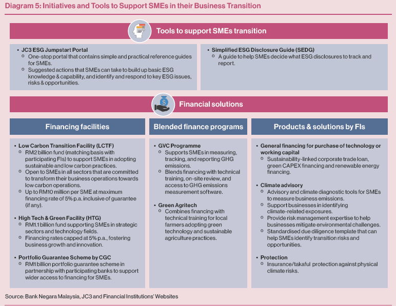 Diagram 5: Initiatives and Tools to Support SMEs in their Business Transition